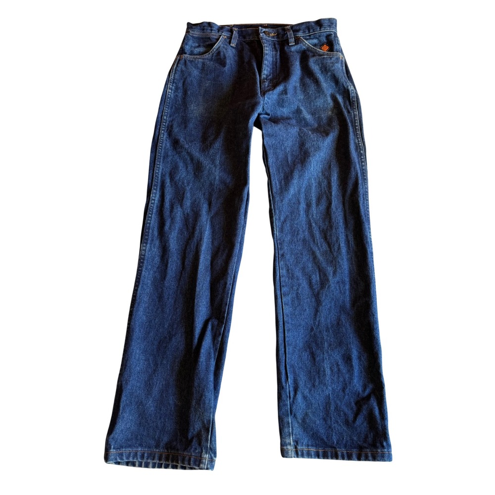 Wrangler FR13MWZ Flame Resistant CAT2 Work Jeans Blue Denim 32x32
